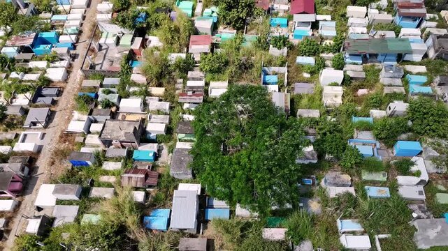 Aerial view of Tagaytay City Cemetery along TCI Road in Tagaytay City, Cavite, Philippines