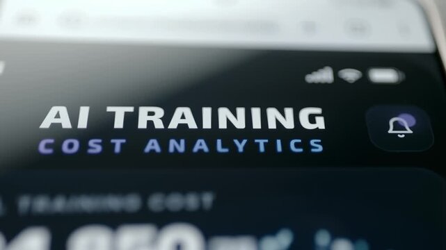 mobile ai training cost analytics interface