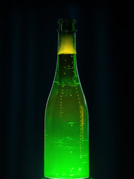 Green bottle of beer 