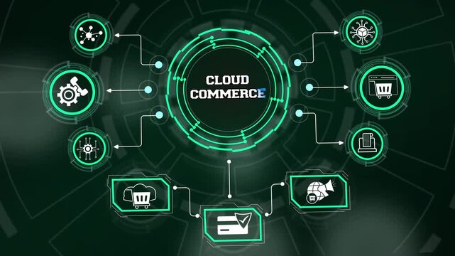 Cloud commerce infrastructure managing decentralized web store operations and global merchandise databases