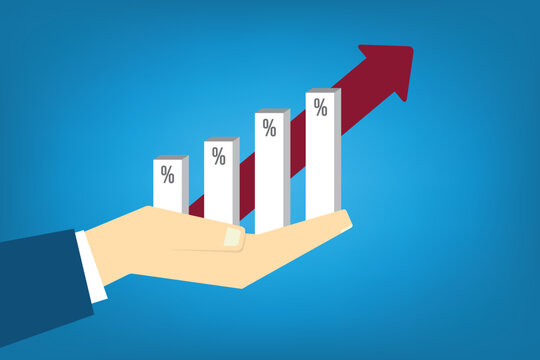 Investment Success with Upward Financial Graph and Profit Growth