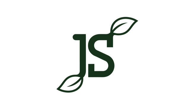 Green letter JS logo with decorative leaf accents.