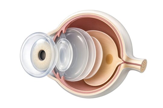 Human Eye Cross Section Exploded Anatomy
