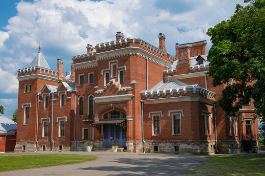 View of the ancient palace of the von Oldenburg on a July day. Ramon, Voronezh region. Russia
