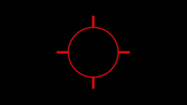 targets for archery isolated aim or target icon with green screen Sniper Scope  Overlay with Rotating HUD Target Reticle, Realistic target