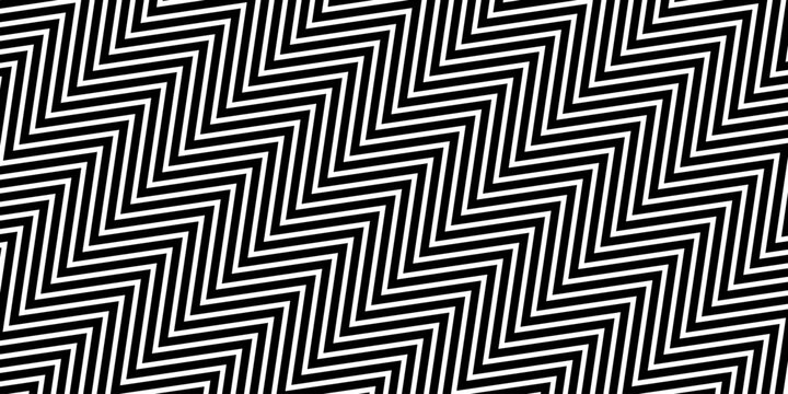 Black and white nested zigzag optical pattern