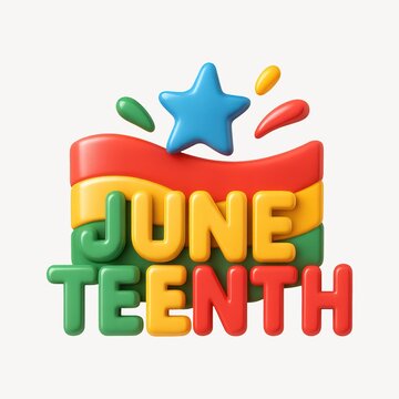 Colorful Juneteenth celebration design.