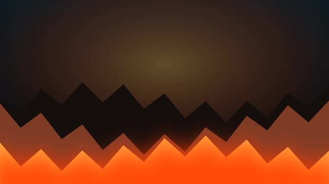 Abstract Geometric Zig Zag Layers Background with Orange and Dark Gradient