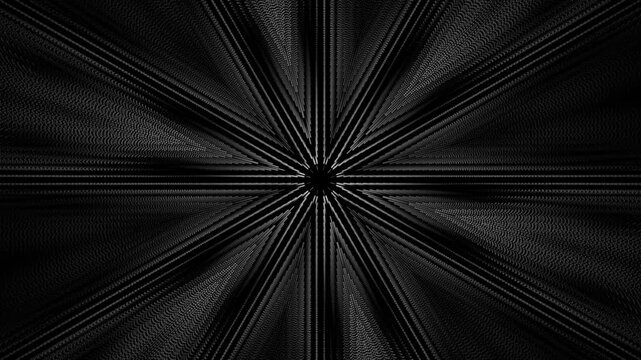 Abstract Radial Burst Black and White Pattern Motion Background Loop