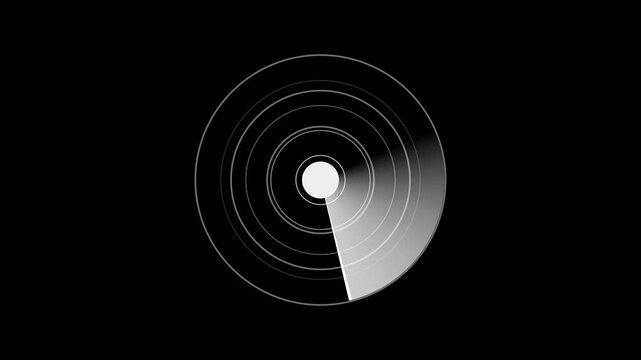 4k, Futuristic radar screen, Digital radar scanning animation with circular grid and radio signal interface, tracking system concept,Air traffic radar scanner display, Military search system