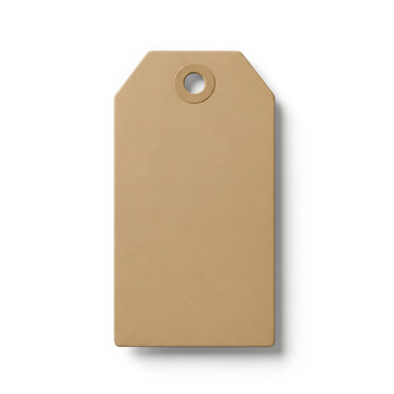 Blank brown paper gift tag with a hole for string