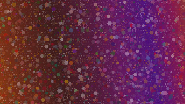 Rich gradient abstract pattern with colorful scattered hexagons perfect for stylish digital artwork and contemporary design