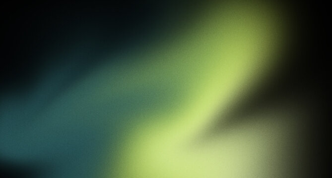 Abstract blur green yellow blue gradient background texture soft defocused light with dark shadow and smooth color transition