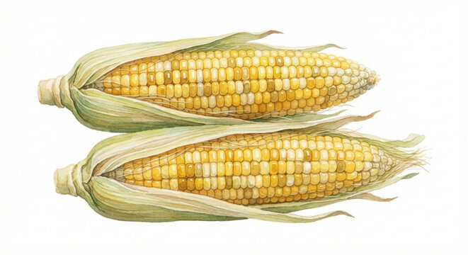 corn isolated on white background
