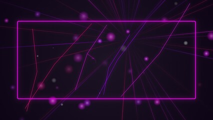 Obraz premium Abstract Futuristic Technology Background with Neon Glowing Lines, Digital Wave, AI Network, Sci-Fi Light Effects and Geometric Shapes