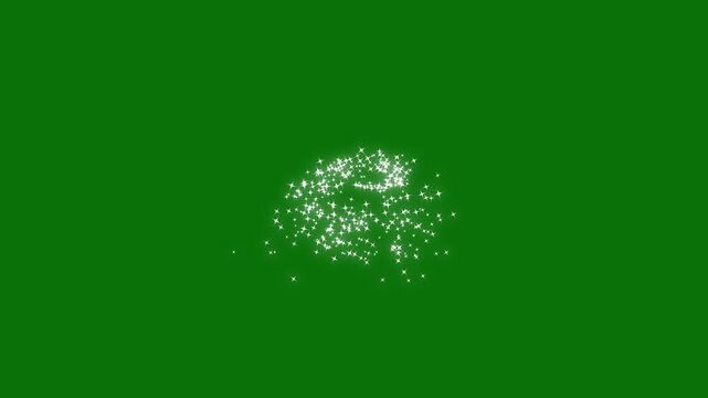 Twinkling star motion graphics 4k, golden and white sparkle stars blinking with shimmer glow effect, cartoon vector doodles, magical glitter trail, festive celebration overlay animation background