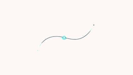 Obraz premium Optical fiber strand arcing across negative space – Great for fiber optic internet, high speed data, or telecommunication.