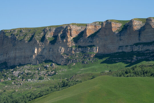 Mountain range in the vicinity of the Gumbashi pass. Karachay-Cherkessia, Russian Federation