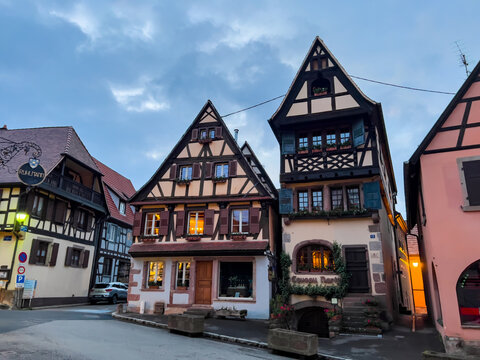 Dambach La Ville, France; May 6 2024: Spring evening in Dambach La Ville, France