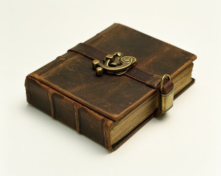 Antique Leather Journal with Brass Lock
