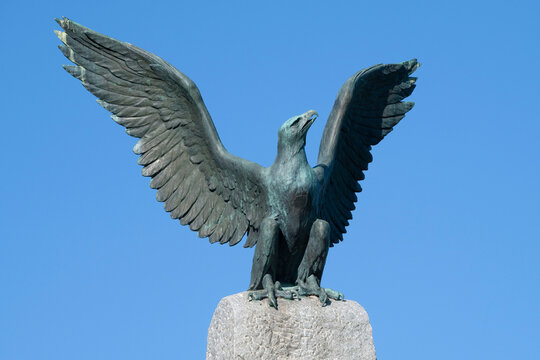 BORODINO, RUSSIA - JULY 19, 2026: The eagle on the top of the monument to the "Dead of the Great Army" is a monument to soldiers and officers of Napoleon's army who died at the Battle of Borodino
