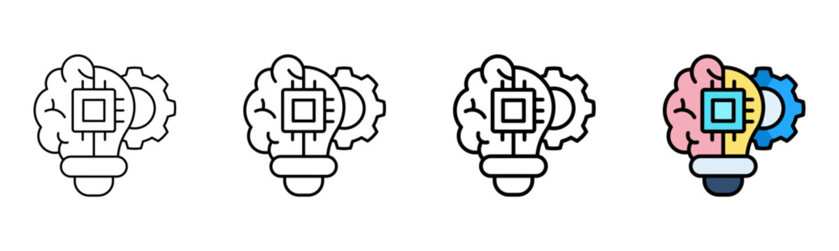 Innovation Icon Different Style Outline Collection Set Vector Illustration