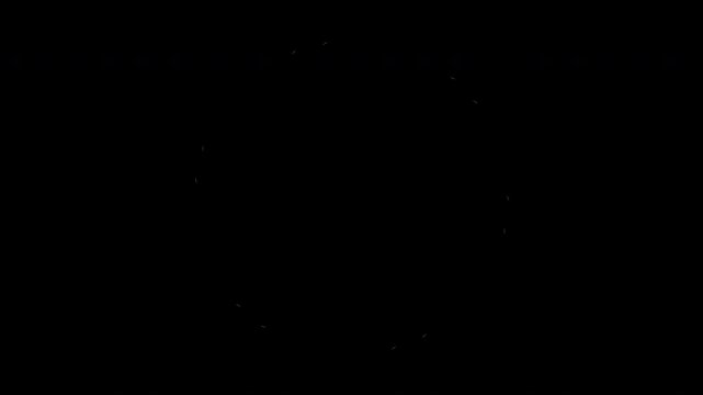 Fireworks explosion white line shape blast, pop-up line animation, abstract geometric motion graphics, cinematic visual style on black screen, shiny spark transition, circles loop animation good, 4k