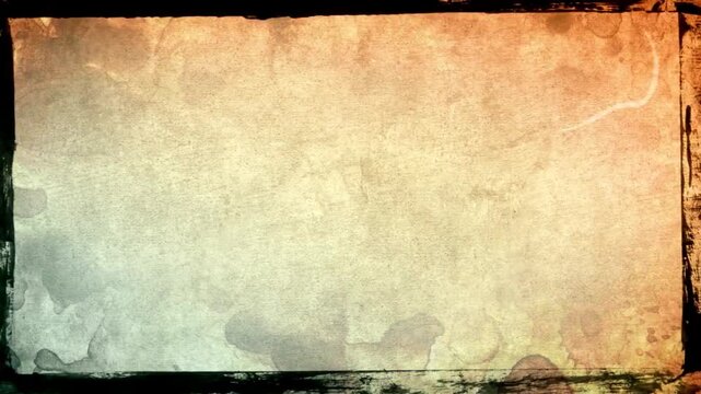 Vintage Grunge Film Frame Background with Green Screen Key Area