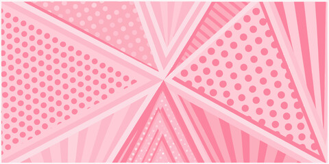 speed burst pattern in pink comic style dots stripes radiating lines geometric vector © Ankan