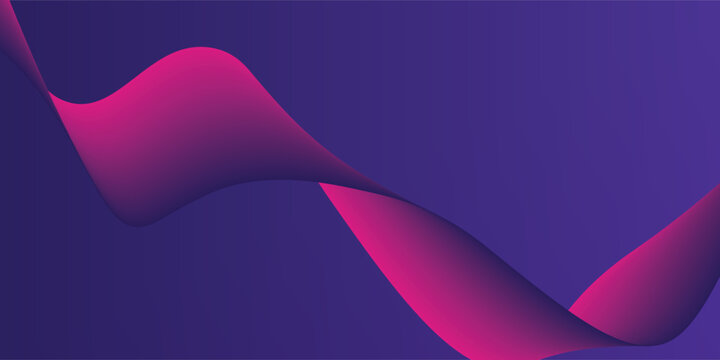Abstract purple background. Vector illustration of a striped ribbon.  Festive purple banner in a realistic style. Wavy striped texture. Design for banners, posters, flyers