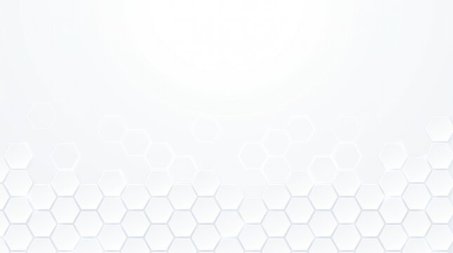Seamless hexagonal honeycomb pattern in light gray color isolated on white background
