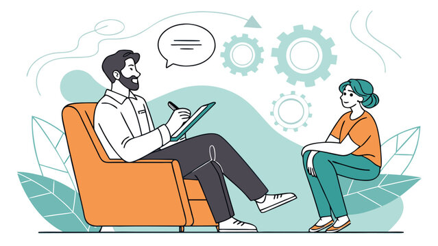 Mental health therapy session between psychologist and patient promoting emotional wellbeing, support and World Mental Health Day awareness