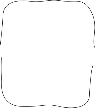 Minimal Open Organic Frame Outline Vector