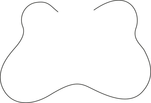 Organic Wave Frame Outline Border Vector