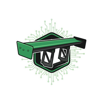 Green Circuit Board Technology Logo.