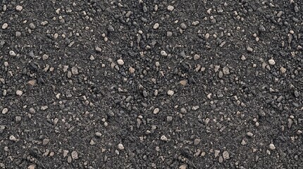 Fototapeta premium Dark grey asphalt texture with small crushed stone pebbles covering the rough road surface