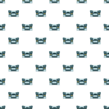 Repeating pattern of futuristic supply boxes for game or digital design