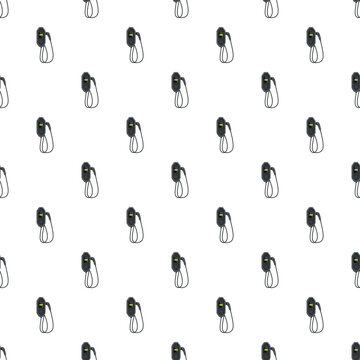 Electric vehicle charging plugs creating a modern pattern for sustainable energy concepts
