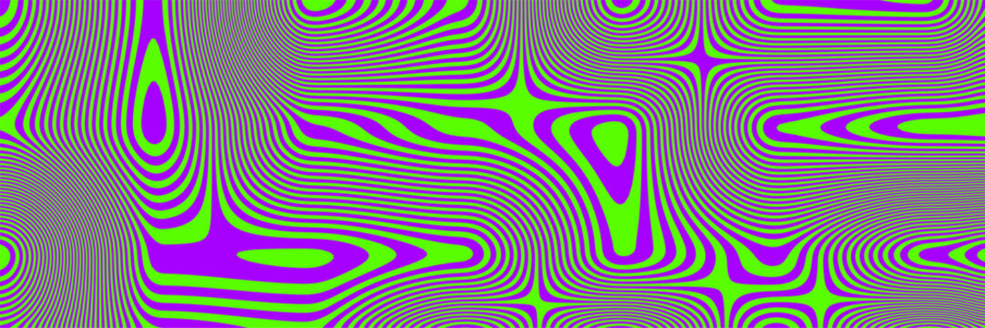 Green y2k psychedelic texture with purple trippy pattern. Groovy retro background with blue pink organic seamless swirl. Checker grid tech design for nostalgic digital art.