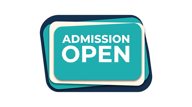 Admission open badge or button design