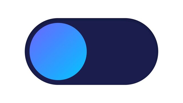 Toggle Switch On and Off Animation with Blue Circle.