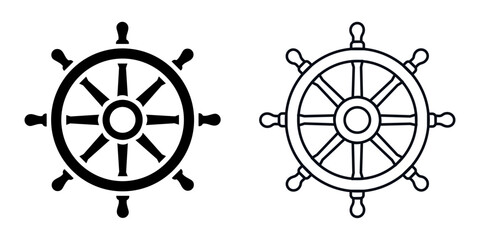 Ship steering wheel vector icon © JahirulIslam
