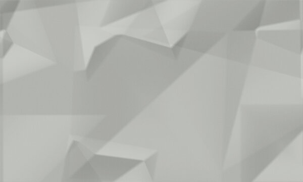 Abstract geometric background with low poly pattern of light gray triangular shapes