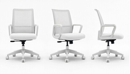 Obraz premium basic white office chair isolated on white