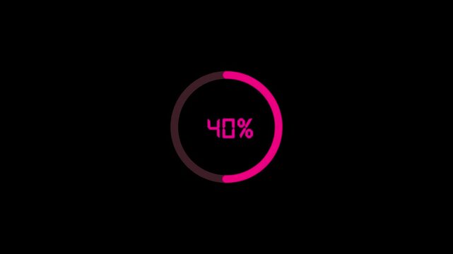 1 minutes 20 second simple countdown timer animation. 1 minutes 20 second to 0 timer countdown. hud icon loading 1 minutes 20 second countdown timer animation on Black background.