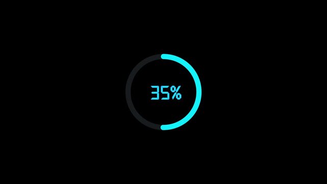 70 second simple countdown timer animation. 70 to 0 timer countdown. hud icon loading 70 seconds countdown timer animation on Black background.
