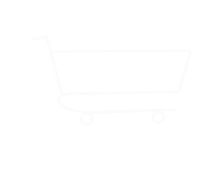 Hand draw white shopping cart outline icon png transparent background. © Husan