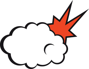 Explosion With Cloud Shape Vector Illustration With Transparent Background © vectorEmdadul