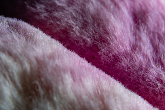 Soft Pink Fuzzy Blanket Texture Macro Close Up Cozy Fabric Material Gradient Detail Warm Comforting Textile