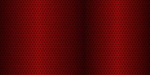 Obraz premium Perforated red metal sheet background. Red metal texture steel background. Perforated sheet metal. Metal grill. Dark Red metallic background. Modern technology innovation concept. Vector EPS10.